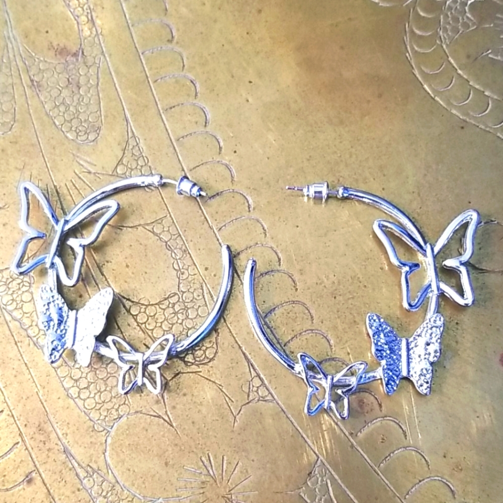 3 for $15 Butterfly Hoops